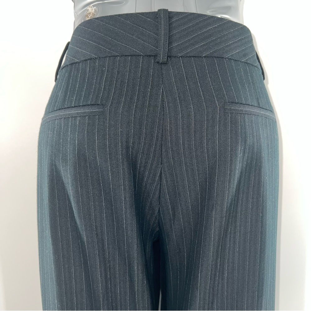 Tahari Black Wide-Leg Women's Work/Professional Pants w/ gray Pinstripes-Size 10 - Picture 6 of 10